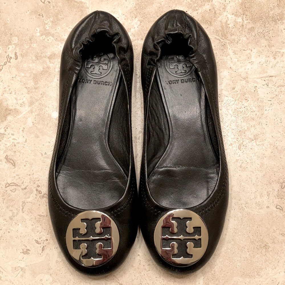 Tory Burch Black Reva Ballet Flats